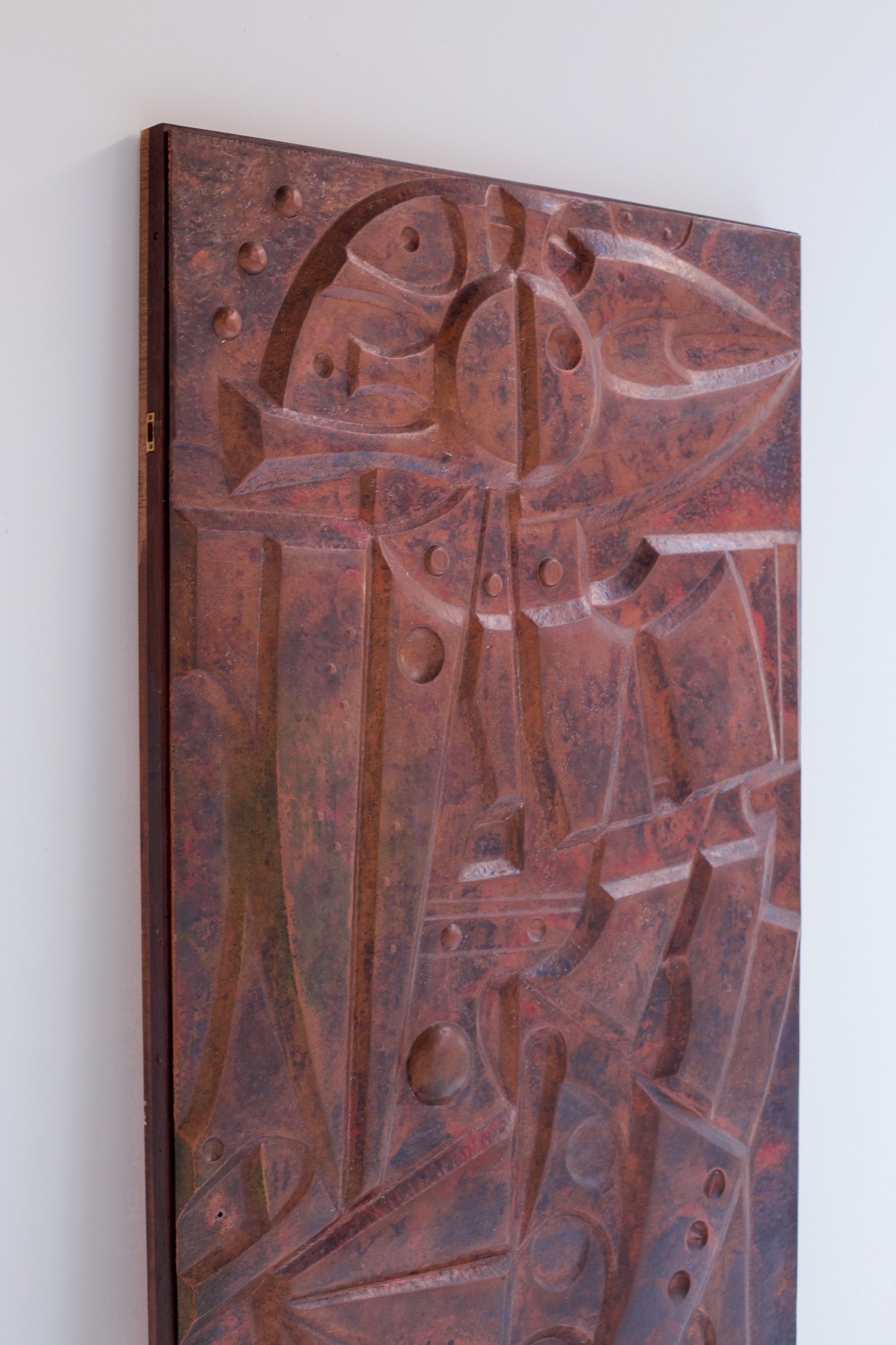 Copper door by Hubert Minnebo