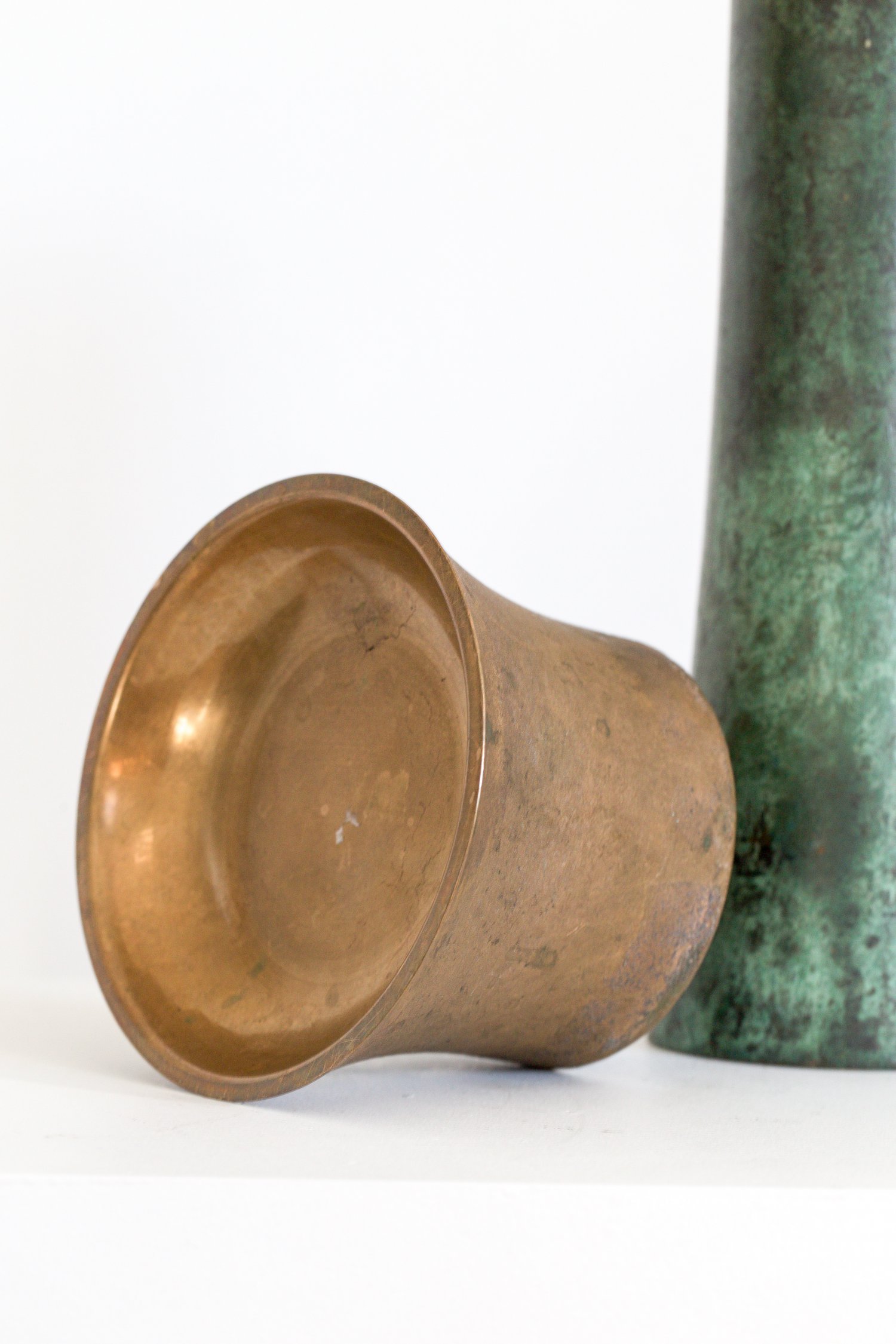 Angelo Mangiarotti bronze vases