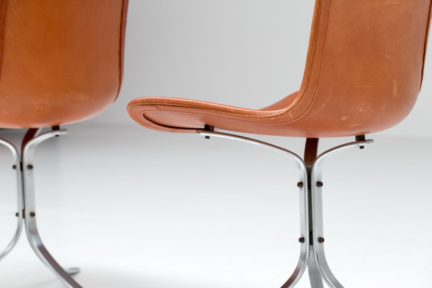 Pair of PK9 chairs by Poul Kjaerholm
