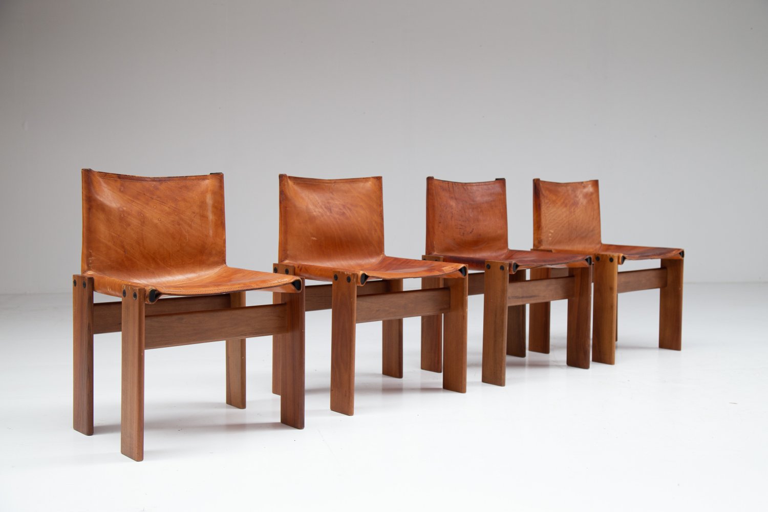 4 Monk chairs Tobia & Afra Scarpa for Molteni