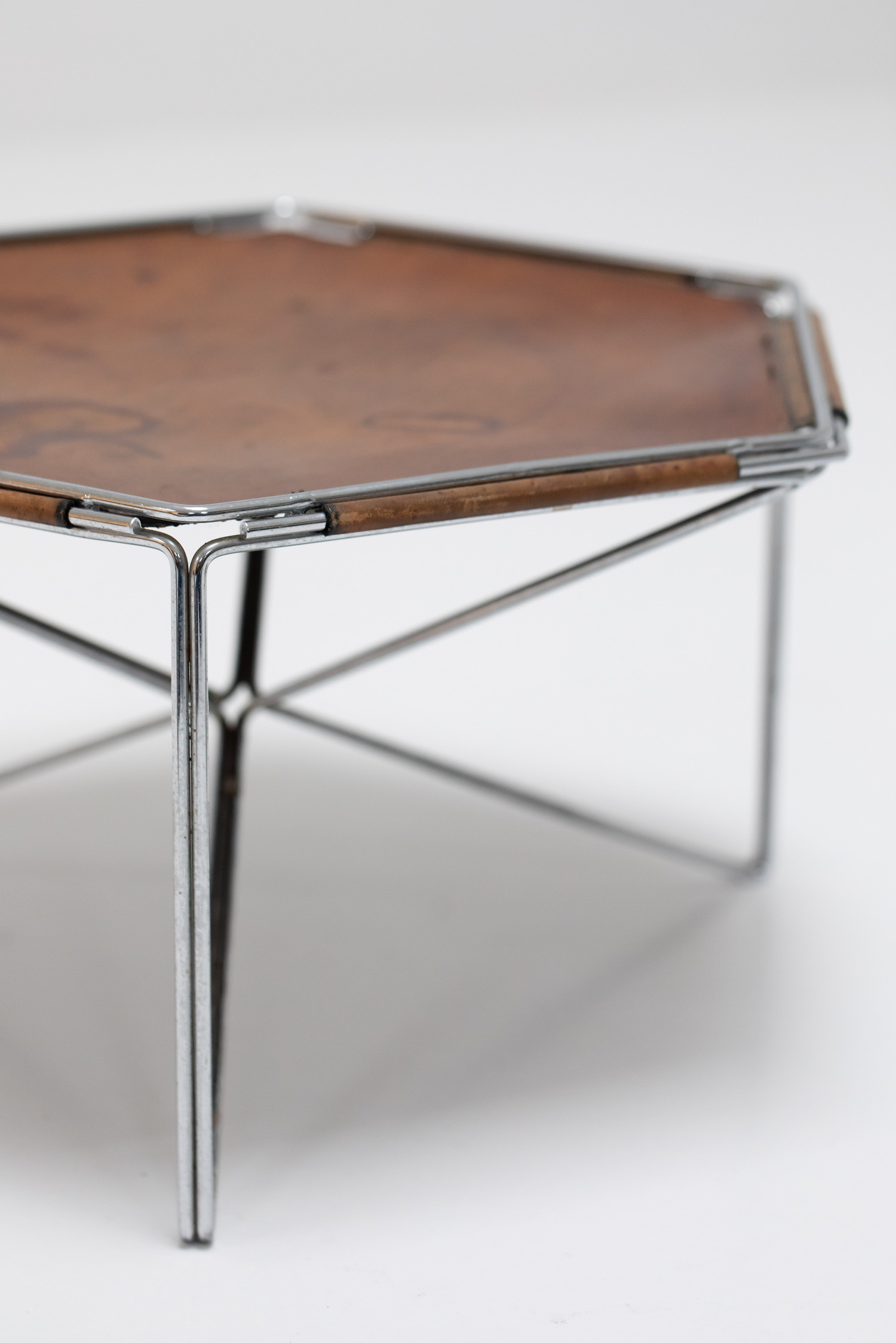Leather side tables 