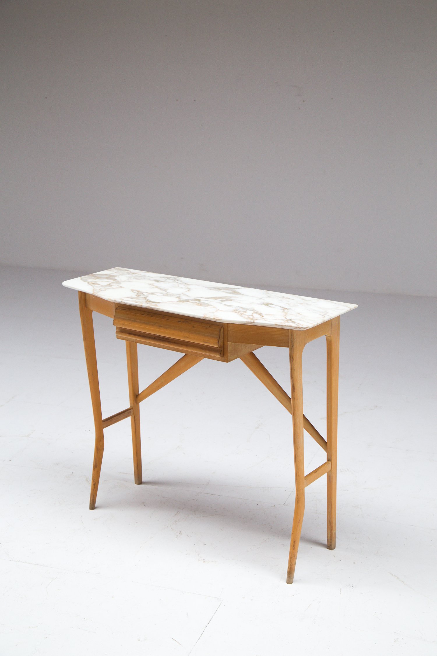 Italian Console in white marble