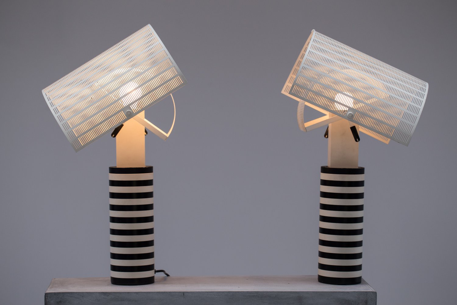 Pair of Shogun Table Lamps by Mario Botta