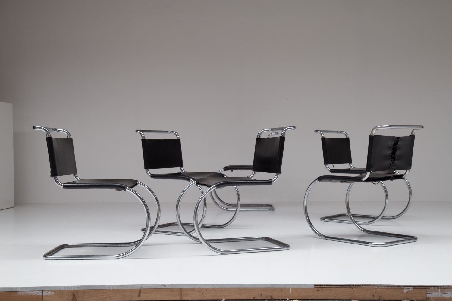 Mies Van Der Rohe MR10 chairs for Knoll
