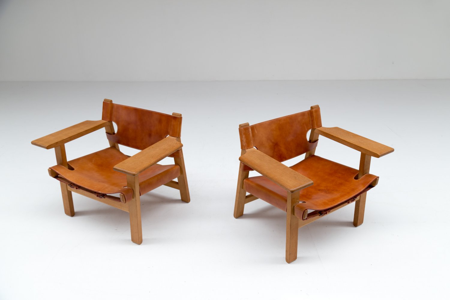 Pair of Spanish Chairs by Borge Mogensen