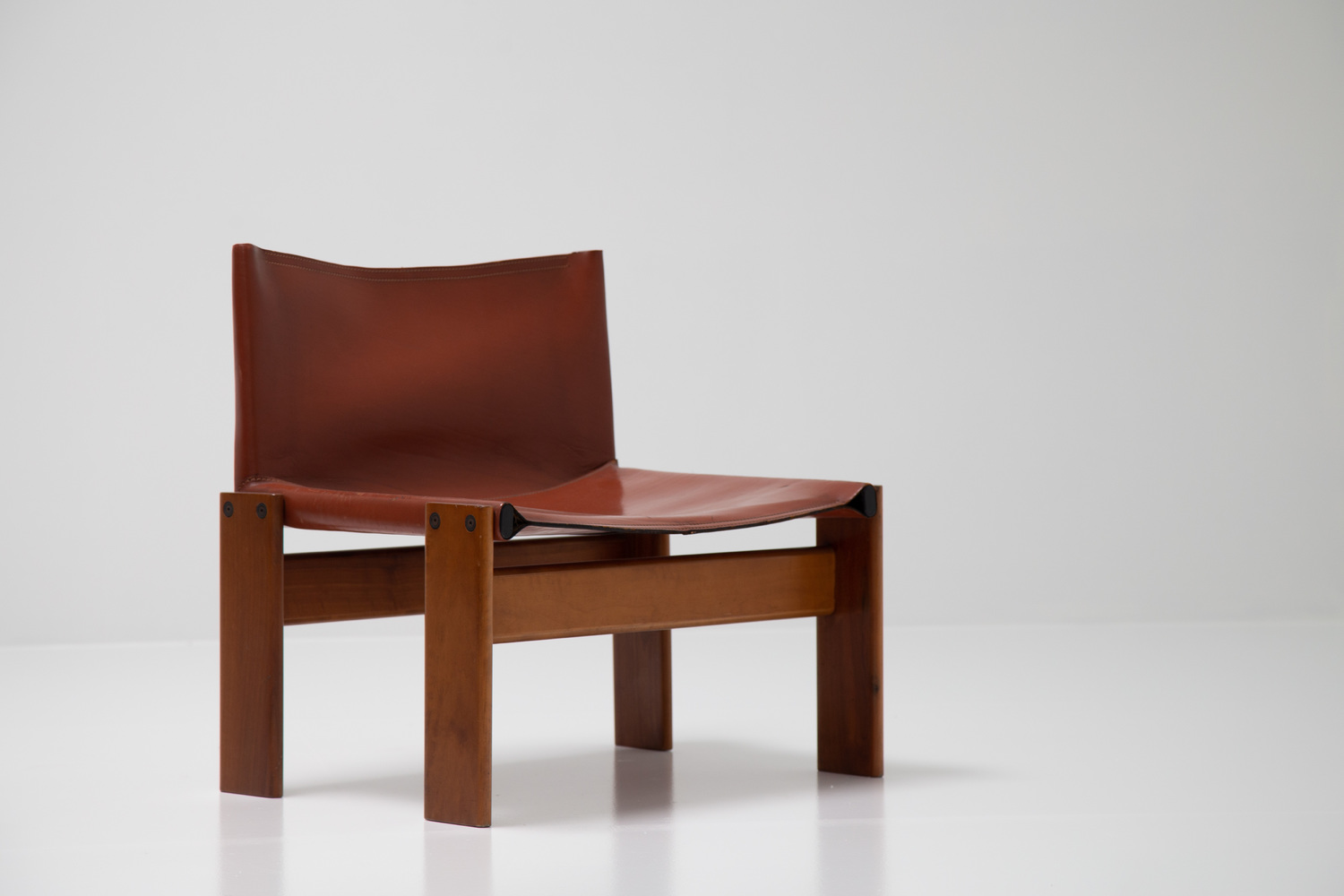 Pair of low 'Monk' chairs by Afra & Tobia Scarpa