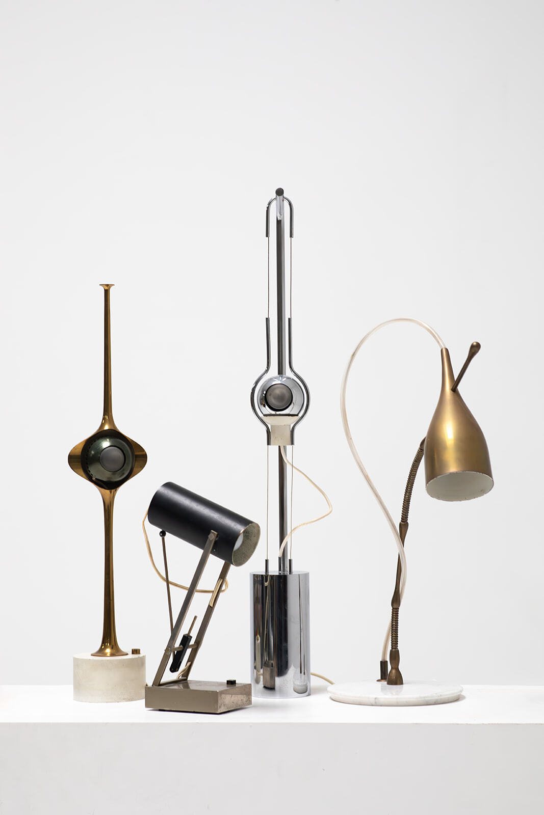 Collection of Angelo Lelii lamps for Arredoluce